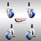Service Caster 3 Inch 316SS Blue Poly Swivel 3/4 Inch Expanding Stem Caster Brake SCC, 2PK SS316EX20S314-PPUB-BLUE-2-TLB-2-34 - alternate 5